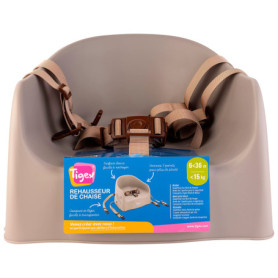 Tigex Rehausseur de Chaise Enfant, Compact et Facile à Transporter, 6-36 Mois (15kg), Taupe