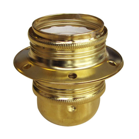 Tibelec 815130 Douille Acier Laitonné + Bague E27 Bronze