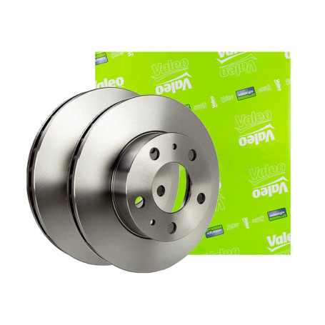 Valeo 197561 Disque de frein Disque de frein huilé 197561 Boîte de 1 disques ventilés Essieu avant [accessoires inclus] Similair