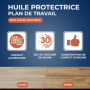 STARWAX - Huile Protectrice Plan de Travail- Nourrit en Profondeur-Protèges des Taches et de la Chaleur- Apte au Contact Aliment