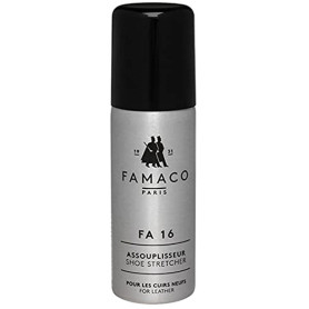 Famaco - Assouplisseur FA16 - Spray Mousse Expanseur Chaussure Cuir Rigides - Elimine les Points de Pression - Etire les Chaussu
