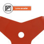 GREENSTAR - Lame 3 Dents Débroussailleuse - Spéciale Mulching - Largeur de Coupe : 300 mm - Epaisseur 4 mm - Alésage - 25,4 mm