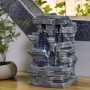 Zen'Light - Fontaine d’Intérieur Grand Canyon - Cascade Nature Effet Pierre - SCFR 150, Gris, 19 x 24 x 32 cm