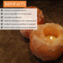 Bougeoir en Cristal de Sel Himalaya Rock 1kg - 100% Authentique Cristal de Sel d'Himalaya Naturel - Sculpté à la Main - Porte-Bo