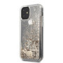 Guess GUHCN61GLHFLGO Coque de Protection pour iPhone 11 Motif cœurs à Paillettes Doré
