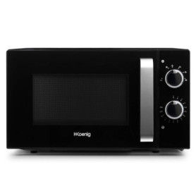Micro-ondes Compact Design 20L VIO8 Noir H.Koenig Puissant 700W, Plateau tournant 24,5cm, Multifonction 5 niveaux de chauffe, fo