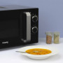 Micro-ondes Compact Design 20L VIO8 Noir H.Koenig Puissant 700W, Plateau tournant 24,5cm, Multifonction 5 niveaux de chauffe, fo
