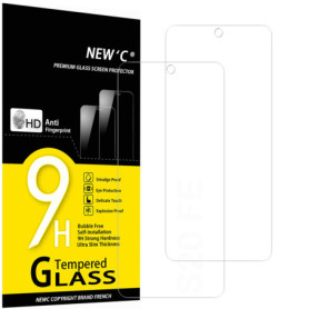 NEW'C Lot de 2, Verre Trempé pour Samsung Galaxy S20 FE / S20 FE 5G, Film Protection écran -sans Bulles d'air -Ultra Résistant (