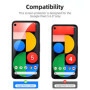 NEW'C Lot de 2, Verre Trempé pour Google Pixel 5 5G, Film Protection écran efficace contre les Rayures - sans Bulles - Ultra Rés