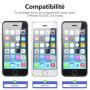 NEW'C Lot de 2, Verre Trempé pour iPhone 5, iPhone 5S, iPhone 5C, Film Protection écran efficace contre les Rayures - sans Bulle