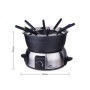 LITTLE BALANCE 8386 Gourmet 8 Appareil à Fondue, INOX brossé Premium