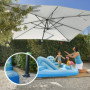 GARD & ROCK - Pied amovible pour parasols déportés, en aluminium - Multi-terrains à insérer sur les bases d'ancrage - Fixez soli