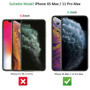 NEW'C Lot de 2, Verre Trempé pour iPhone 11 Pro Max et iPhone XS Max (6,5 Pouces), Film Protection écran sans Bulles d'air Ultra