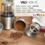 VeoHome Moulin à café et mixeur électrique broyeur pour Grains de café, Graine de Lin et Autres épices - INOX