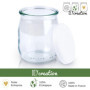 DIY Creation - Lot de 12 Pots de Yaourt en Verre avec couvercles hermétiques - Yaourtière Seb Multidélices, Thermomix, Cookeo - 