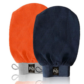 2X Gant Exfoliant De Crin Kessa, Hammam, Gommage naturel Et Efficace, Corps Et Visage Femme Et Homme, Nettoie Et Purifie La Peau