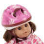 Götz 3401777 Casque de vélo - Casque d'équitation avec Fleurs pour poupées - Convient aux poupées Debout 45 - 50 cm et aux poupé