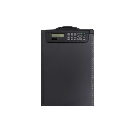 MAUL Porte-Bloc avec Calculatrice, Porte-Bloc Din A4, Calculatrice Solaire Intégrée avec Écran à 8 Chiffres, Porte-Bloc Multifon