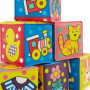 BIECO Cube Bebe Set | Pack de 6 | Cube a Empiler Bebe | Cube Dactivité Bebe | Jeux Bebe Cube Eveil Bébé Jeu Montessori Bebe Jeux