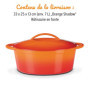 GSW Cocotte en fonte – cocotte de haute qualité avec couvercle, idéale pour mijoter, étuver et rôtir, également pour induction e