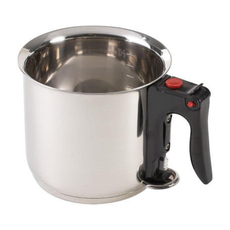 BAUMALU - Saucière Bain-Marie - Acier Inoxydable 18/10 Haut de Gamme - Tous Feux dont Induction - Triple Fond Diffuseur - Gradua