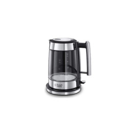 Russell Hobbs Bouilloire Electrique en verre [Elegante & puissante] Elegance (1,7L, 2200 W, Ecoulement parfait, Eclairage LED, F