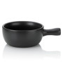 Kela 66575 Basel Caquelon à fondue à fromage Céramique Noir 31 x 22 x 9 cm 2 L