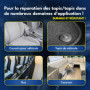ATG® Kit Reparation Siege Auto Tissu - Kit réparation de Tapis siège Auto et sièges d'auto pour Votre Voiture - 13 pièces Multic