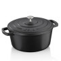 kela 12472 Cocotte en Fonte émaillée Ronde avec Couvercle, Bonne Conservation de la Chaleur, Compatible avec induction, 5 L, Noi
