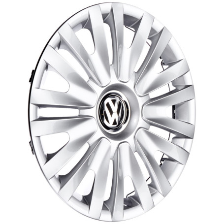 Volkswagen 5K0071455 Jeu d'Enjoliveur, Argent Brillant, 15 Pouces
