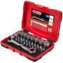 KS Tools - 918.3050 - Coffret de douilles traversantes 1/4 - 5 à 14 mm - Embouts de vissage - Tête de cliquet inclinée à 15° - U