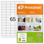 Printation Étiquettes Autocollantes 38,1 x 21,2 mm, 6500 Petite Étiquette blanches adhésives sur Feuille Autocollante Imprimante