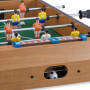 Relaxdays Jeu de football de table, enfants, adultes, EN BOIS Look, durable, Babyfoot, H x L x P : 11 x 51 x 50 cm, Green-brown