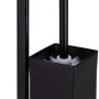 Relaxdays Brosse WC et dérouleur Papier avec Porte-Rouleaux de Rechange, Vertical, Salle de Bain, HLP 72x25x20 cm, Noir