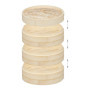 Relaxdays cuiseur vapeur bambou, panier asiatique avec 3 étages, pour Dim Sum, riz, bamboo steamer, Ø 24 cm, nature