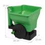 Relaxdays Epandeur Manuel de graines, Volume 3L, 3 réglages, pour Herbe, Engrais, saler la Neige, 21x23x24 cm, Vert/Noir