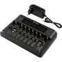 Chargeur de Piles Rondes VOLTCRAFT CC-8 Li-ION, LiFePO, NiMH, NiCd A, LR6 (AA), LR03 (AAA), LR8 (AAAA), 6LR61 (9 V), LR