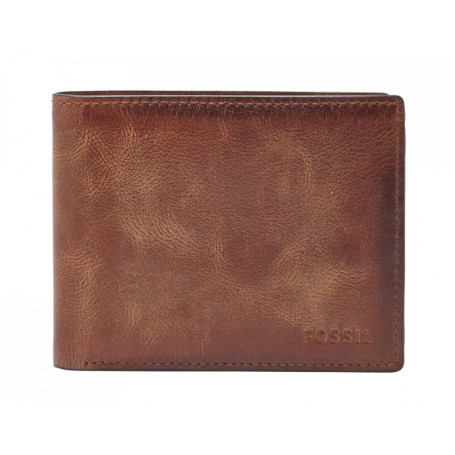 Fossil Portemonnaie pour homme Derrick, cuir Bifold brun 11.5 cm L x 2 cm W x 9 cm H ML3681200
