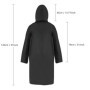 welsberg Poncho Pluie Imperméable avec Capuche et Manches, Cape de Pluie Réutilisable pour Adultes Unisexe, Taille Unique, noir