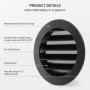 calimaero® WSGB Grille Aeration Ronde 100mm Avec Moustiquaire Alu, Intérieur Fonte d'aluminium, Grille Ventilation Exterieur pou