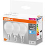 OSRAM LED BASE Classic P40, ampoules LED à filament dépoli en verre pour culot E14, forme bougie, blanc froid (4000K), 470 lumen