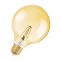 Osram Vintage 1906 LED E27 Globe Filament Dorée 125mm 6.5W 650lm - 824 Blanc Très Chaud | Dimmable - Équivalent 50W