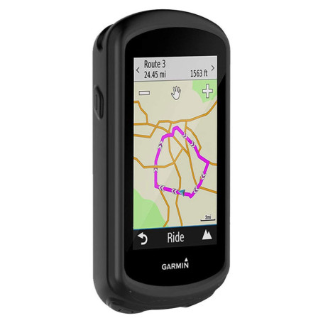 subtel - Coque de Protection Silicone Noir pour GPS de vélo Garmin Edge 1030 / Edge 1030 Plus - Cover Bumper pour système de Nav