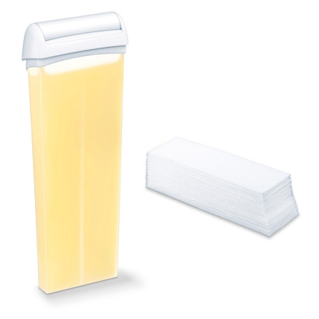 Beurer - 577.01 - Kit de recharge pour l'appareil HL40 , 2 cartouches de cire 50 bandes en non-tissé