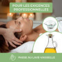 Chauffe-huile de massage avec carafe en verre, chauffe agréablement l’huile en seulement 5 minutes, chauffage en continu de 0 à 