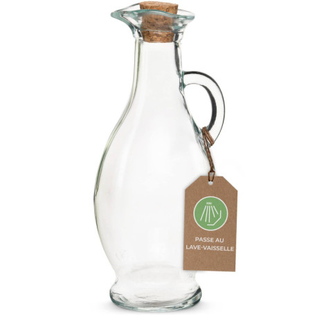 Carafe en verre pour chauffe-huile de massage MASSAGE-EXPERT, bouteille d’huile avec bouchon, fermeture hermétique en liège, lav