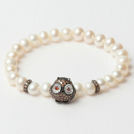 Bracelet Femme Lancaster JLA-BR-OWL-4-WH Marron Blanc Argent 925 16 mm 30,99 €