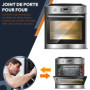 Kenekos - joint de porte tout autour avec 4 crochets adapté pour four Bosch 00754066/754066, Siemens, Neff, Constructa, joint de
