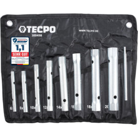 TECPO Lot de 8 clés à douille tubulaires 6 x 7-20 x 22 mm