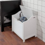 SoBuy FSR40-W Panier à Linge avec Sac Amovible Armoire de Salle de Bain Banc de Rangement